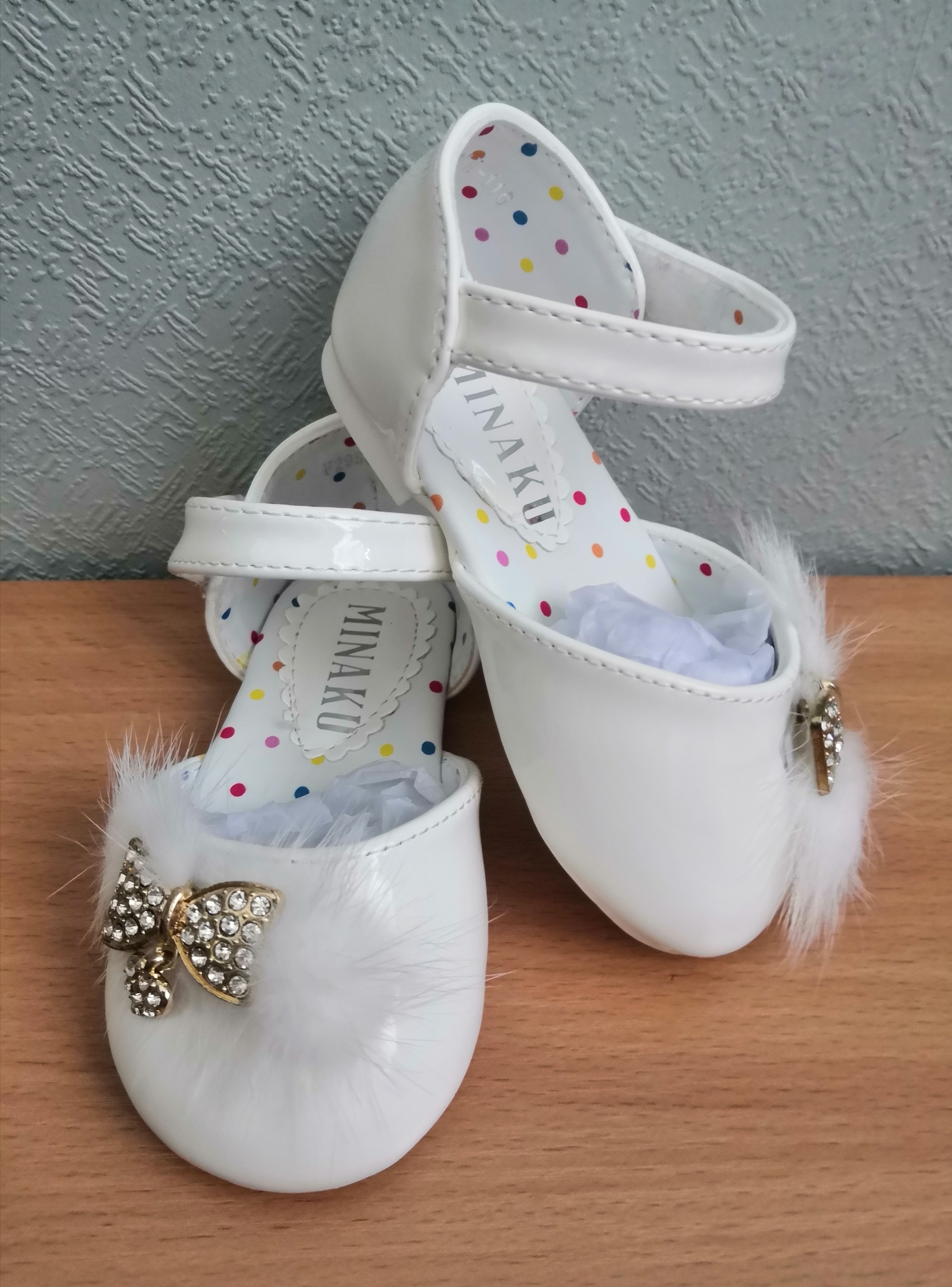 Фотография покупателя товара Туфли детские MINAKU, цвет белый, размер 20 - Фото 3