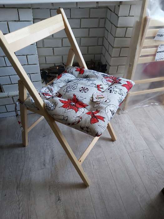 Фотография покупателя товара Сидушка на стул "Доляна" Новогоднее настроение 42х42х5 см, 100% хлопок, 164 г/м2 - Фото 1