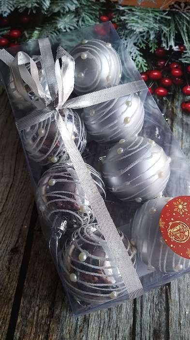 Фотография покупателя товара Ёлочные игрушки «Жемчужный орион», шары новогодние, d=6 см, набор 8 шт., золотистый - Фото 11