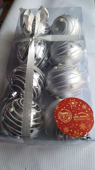 Фотография покупателя товара Ёлочные игрушки «Жемчужный орион», шары новогодние, d=6 см, набор 8 шт., золотистый - Фото 9