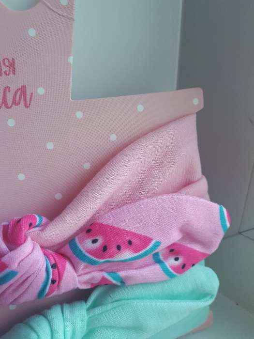 Фотография покупателя товара Повязки на голову для девочки «Крошка Я. Арбузик», 2 шт., размер 46-48, розовая, бирюзовая - Фото 2