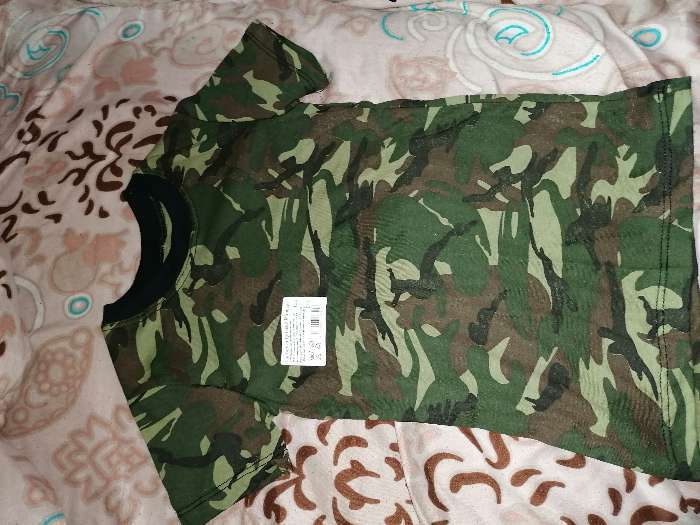 Фотография покупателя товара Футболка для мальчика, цвет камуфляж, рост 110 см - Фото 3