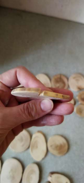 Фотография покупателя товара Набор из спилов дерева «Сосновый», набор 40 шт., 4 вида спилов - Фото 4