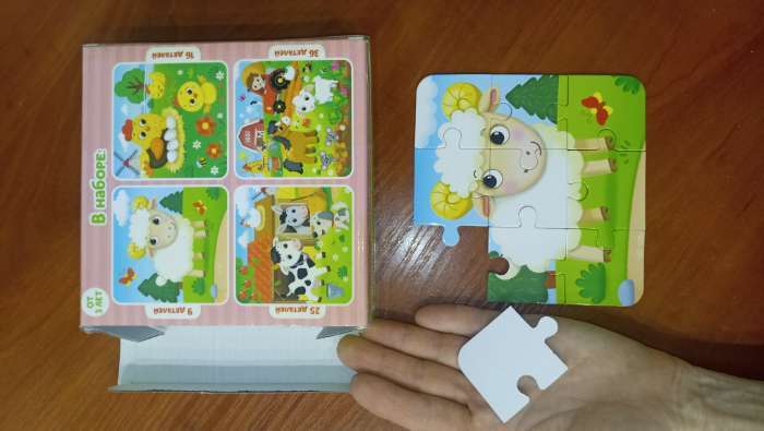 Фотография покупателя товара УЦЕНКА Пазл 4 в 1 «Ферма» - Фото 1