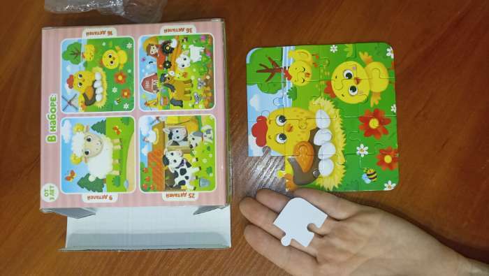 Фотография покупателя товара УЦЕНКА Пазл 4 в 1 «Ферма» - Фото 2