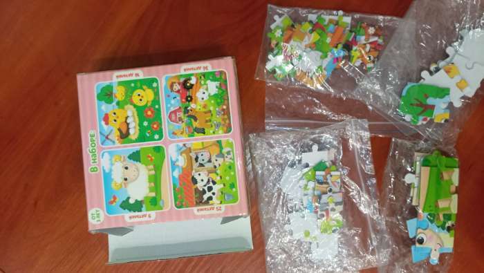 Фотография покупателя товара УЦЕНКА Пазл 4 в 1 «Ферма» - Фото 5