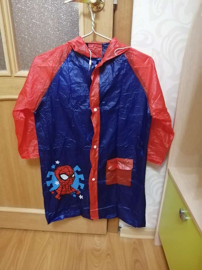 Фотография покупателя товара Дождевик детский, размер L, 110-120 см , Человек-паук