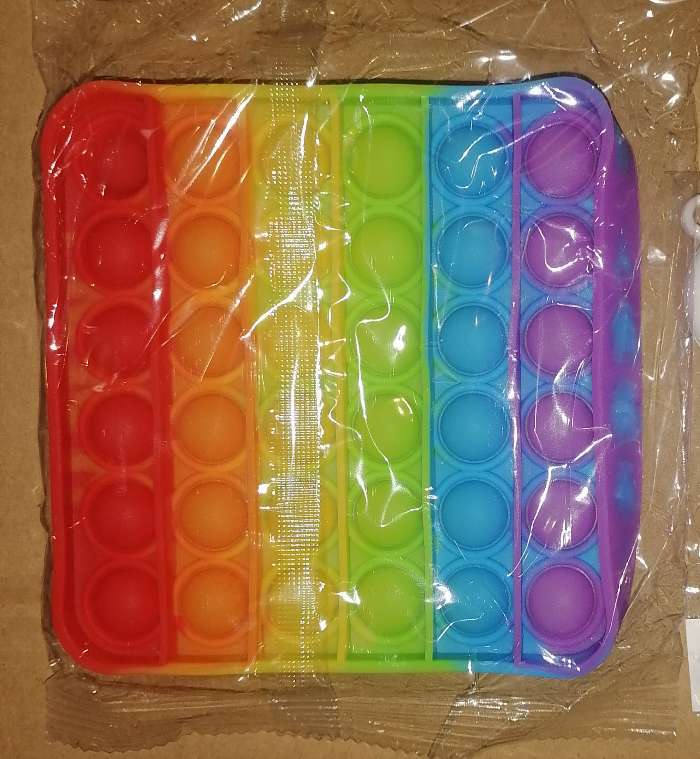 Фотография покупателя товара Антистресс тактильная сенсорная игрушка «POP IT», квадратная, радужная - Фото 10