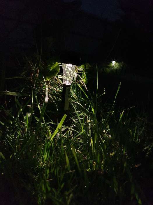 Фотография покупателя товара Садовый светильник на солнечной батарее «Трапеция», 4.5 × 30 × 4.5 см, 1 LED, свечение тёплое белое - Фото 7