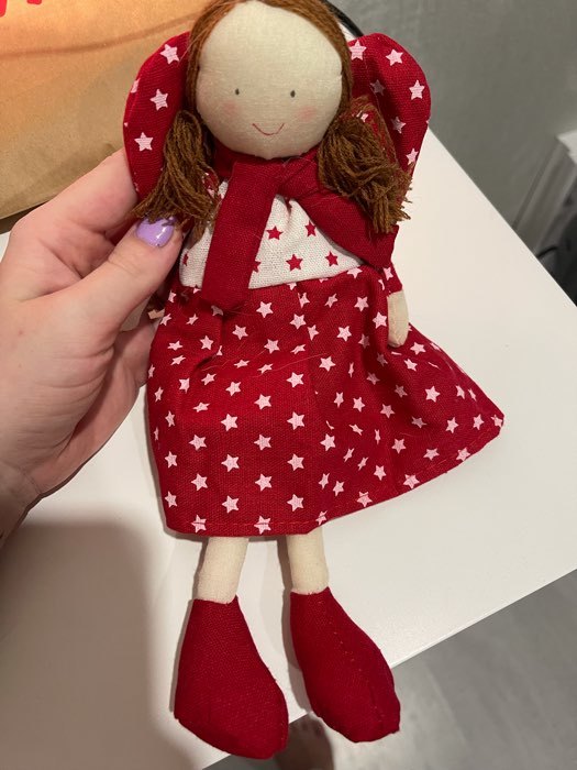 Фотография покупателя товара Подвеска «Ангелочек», кукла, платье со звёздами, цвета МИКС - Фото 1