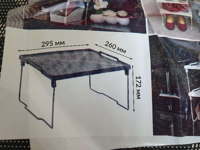 Фотография покупателя товара Подставка на металлических ножках «Лофт», 29,5×26×17,2 см, цвет серый - Фото 5
