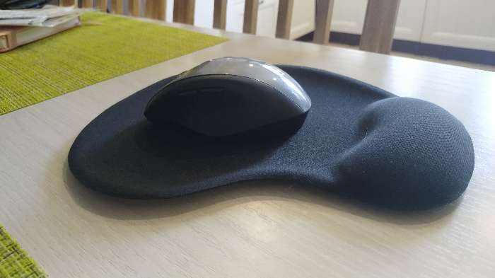 Фотография покупателя товара Коврик для мыши LuazON, подушка под руку, серый - Фото 1