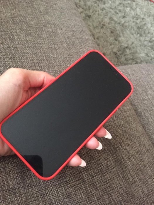 Фотография покупателя товара Чехол LuazON для телефона iPhone 12, защита  объектива камеры, пластиковый, красный