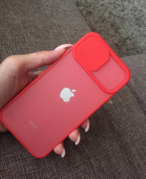 Фотография покупателя товара Чехол LuazON для телефона iPhone 12, защита  объектива камеры, пластиковый, красный - Фото 4