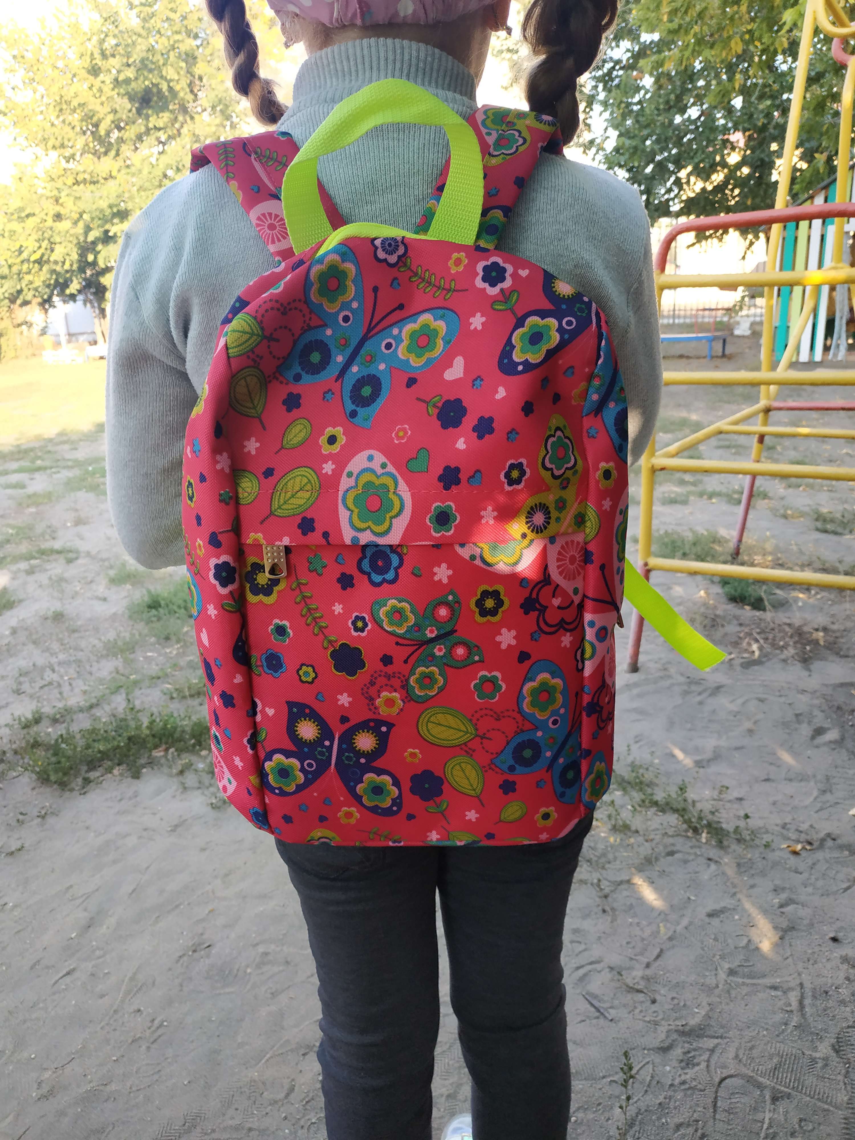 Фотография покупателя товара Рюкзак детский, отдел на молнии, 2 наружных кармана, цвет оранжевый - Фото 7