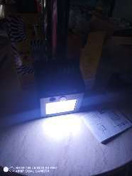Фотография покупателя товара Садовый светильник на солнечной батарее с датчиком движения, накладной, 9.5 × 13 × 5 см, 30 LED, свечение белое - Фото 1