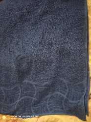 Фотография покупателя товара Полотенце махровое банное "Волна", размер 70х130 см, 300 г/м2, цвет синий - Фото 3