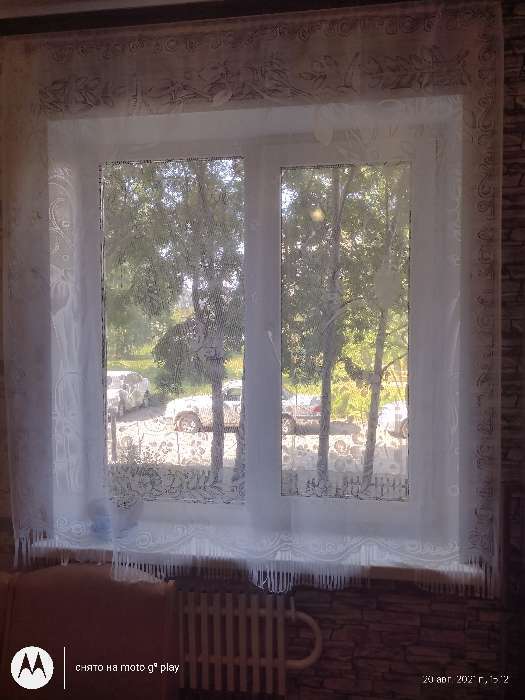 Фотография покупателя товара Тюль на кухню без шторной ленты, 170х170 см, цвет белый, 100% полиэстер - Фото 2