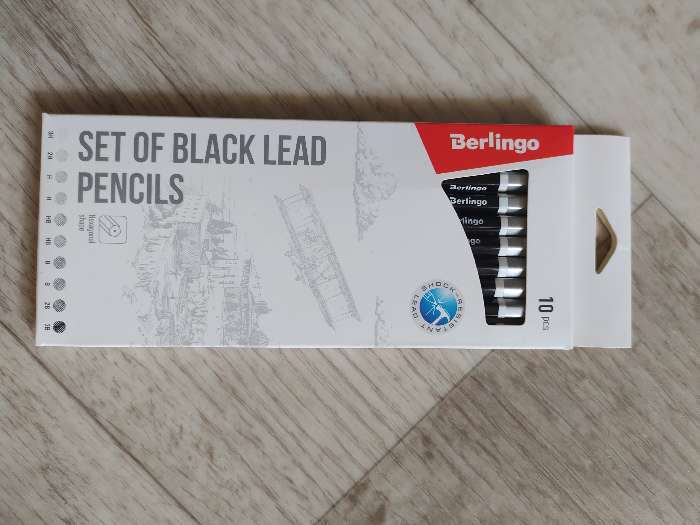 Фотография покупателя товара Набор карандашей чернографитных 10 штук Berlingo, 3H-3B, европодвес - Фото 3