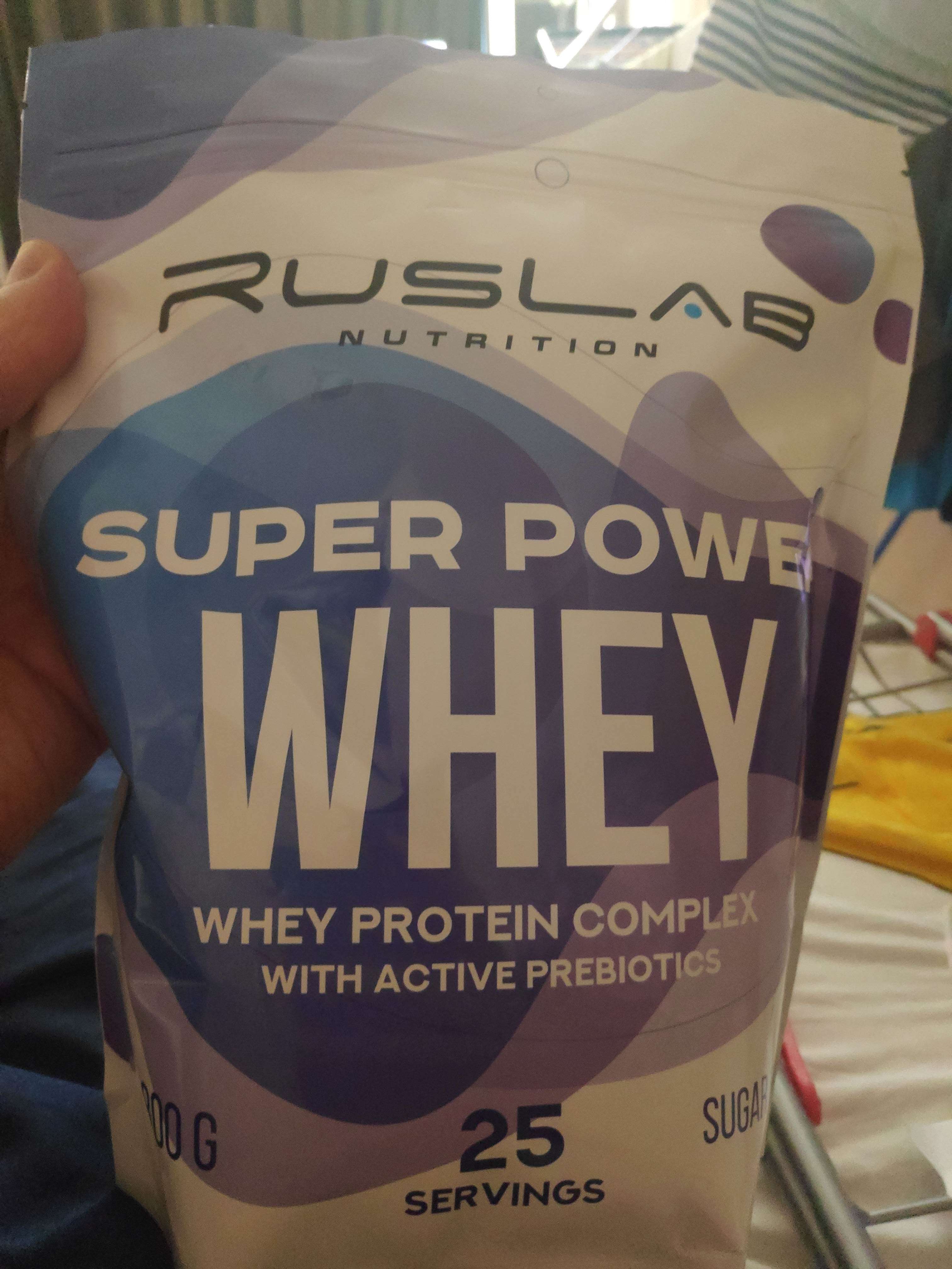 Фотография покупателя товара Протеин RusLabNutrition Super Power Whey Клубника со сливками, спортивное питание, 800 г - Фото 5