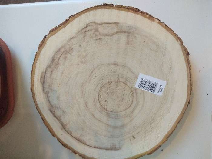 Фотография покупателя товара Спил вяза, шлифованный с одной стороны, диаметр 18-20 см