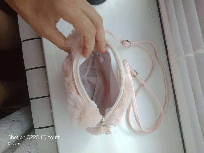 Фотография покупателя товара Сумка детская для девочки меховая «Кошечка», 15×12 см, розовая - Фото 6