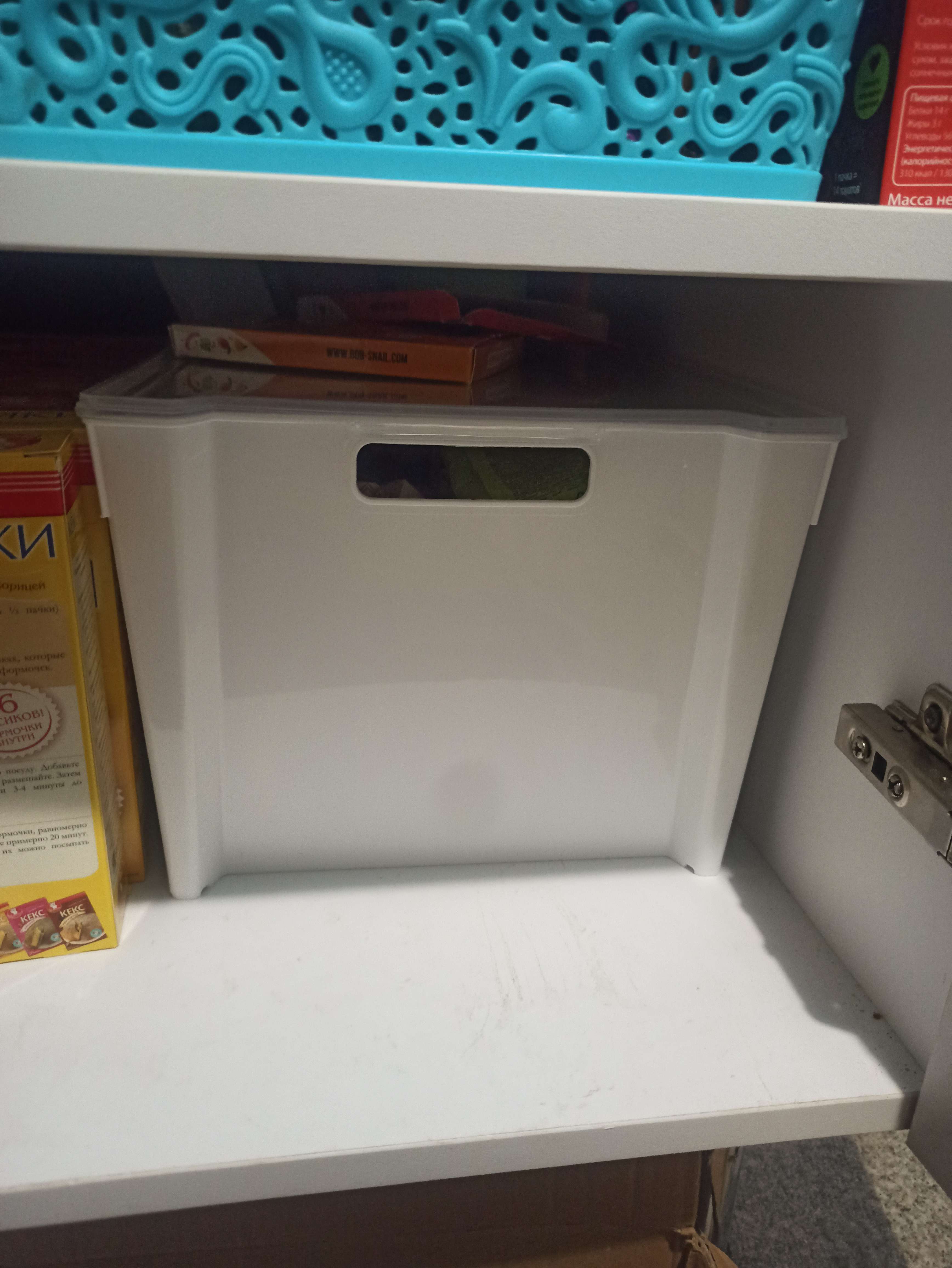 Фотография покупателя товара Ящик штабелируемый с крышкой «Модуль», 18 л, цвет прозрачный - Фото 1