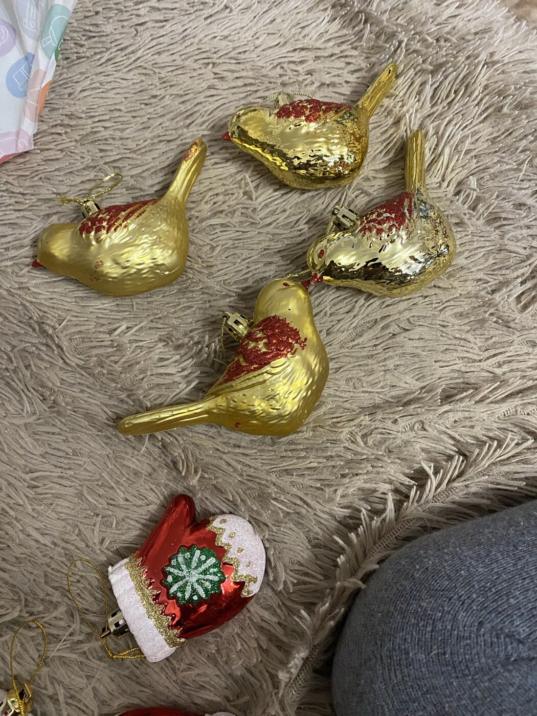 Фотография покупателя товара Ёлочные игрушки 2 шт. «Зимнее волшебство. Пташка» пластик, 7×10 см, золото - Фото 16