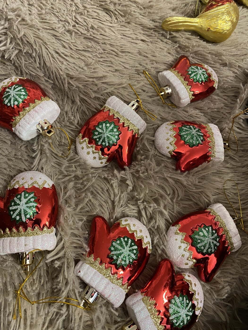 Фотография покупателя товара Ёлочные игрушки 4 шт. «Варежка со снежинкой», 6×5 см, синий - Фото 12