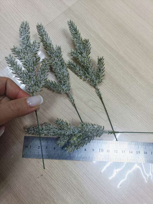 Фотография покупателя товара Ветка декоративная новогодняя, набор 2 шт., 12 см - Фото 5