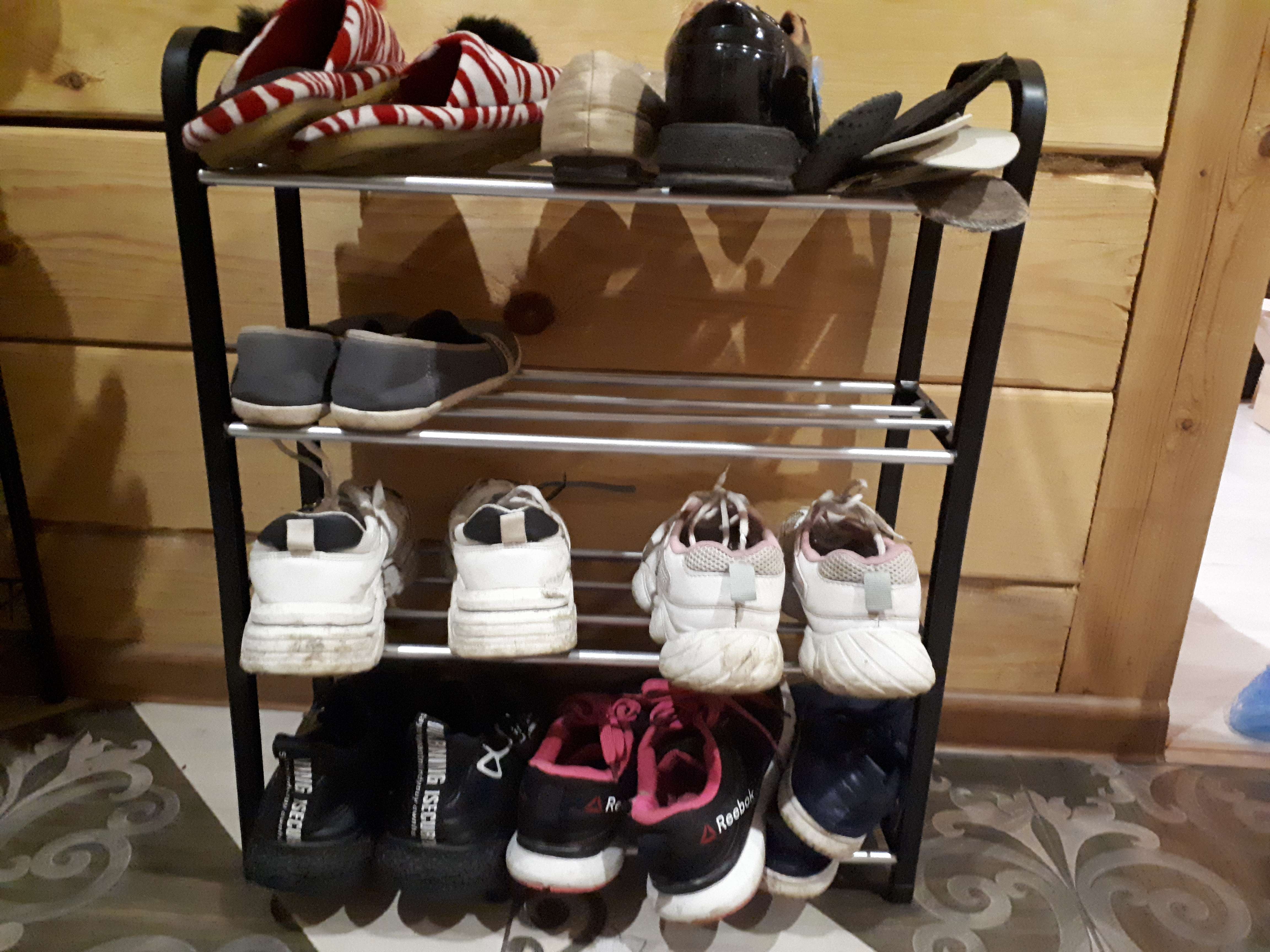 Фотография покупателя товара Обувница Доляна, 4 яруса, 50×19×60 см, цвет чёрный