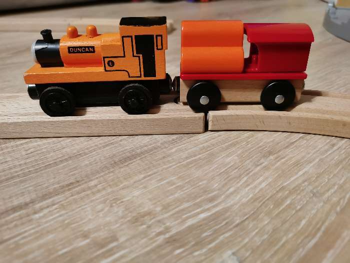 Фотография покупателя товара Детский паровоз для железной дороги 3,4×8,6×5,1 см - Фото 2