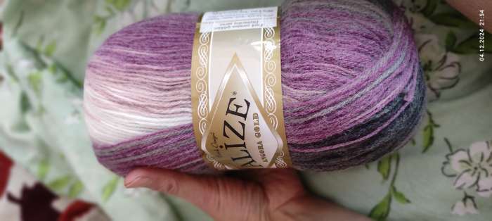 Фотография покупателя товара Пряжа для вязания спицами, крючком ALIZE, Angora Gold Batik, 20% шерсть, 80% акрил, 550 м/100 г, (6792) - Фото 1