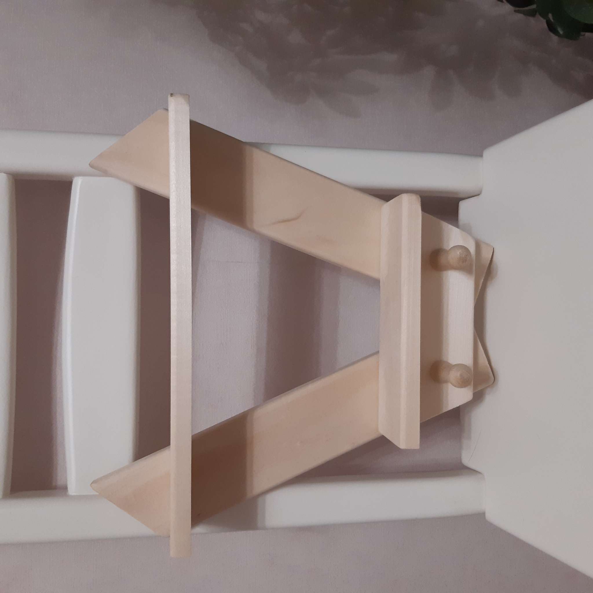 Фотография покупателя товара Полка - вешалка «Зайчик», 35×37×8 см, деревянная. 2 крючка, «Добропаровъ» - Фото 1