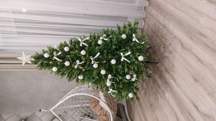 Фотография покупателя товара Ёлочные игрушки «Блестящая дымка», шары новогодние, пластик, набор d=6 см, 12 шт., белый - Фото 2