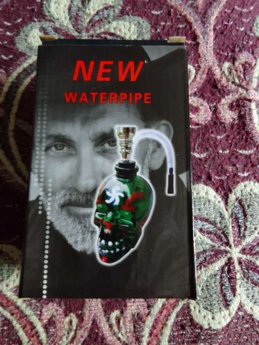 Фотография покупателя товара Бонг курительный, h=15 см, «Череп», стеклянный - Фото 1