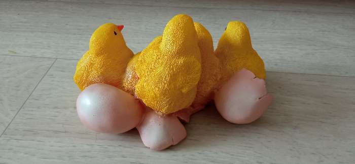 Фотография покупателя товара Садовая фигура "Цыплята" 19х10см - Фото 3