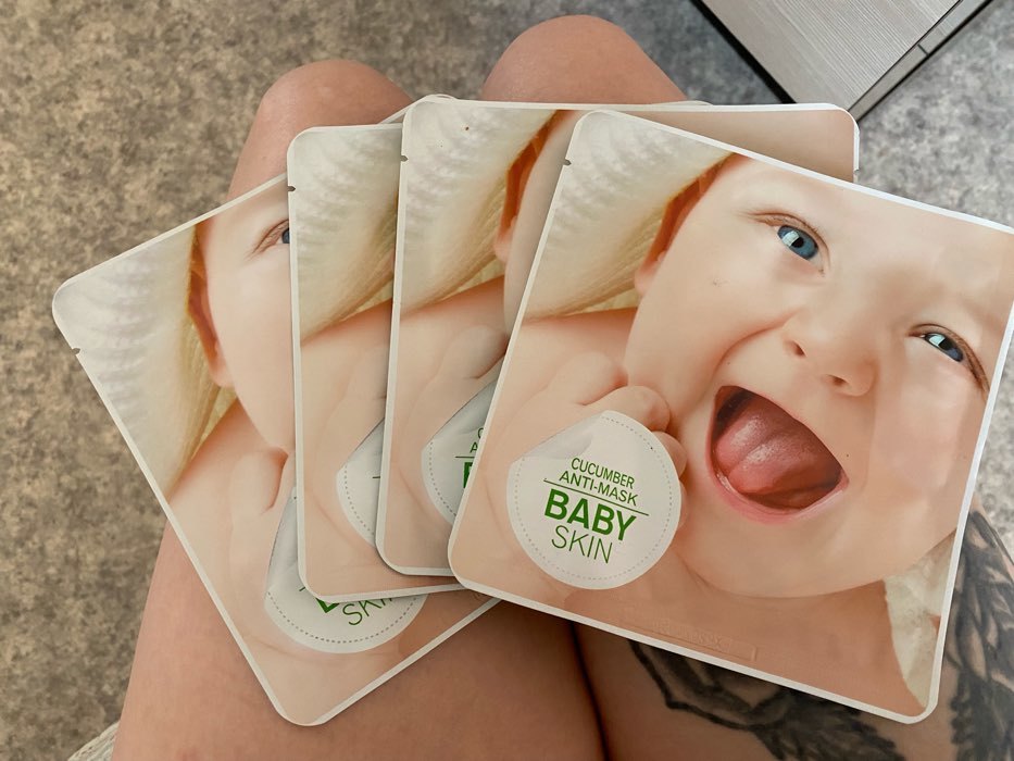 Фотография покупателя товара Маска тканевая Baby skin с экстрактом огурца, антивозрастная, 30 мл