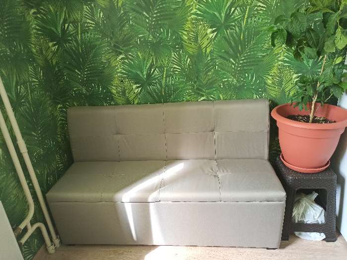 Фотография покупателя товара Кухонный диван "Юлия-1,4" 1400х830х550, рогожка АSH - Фото 2