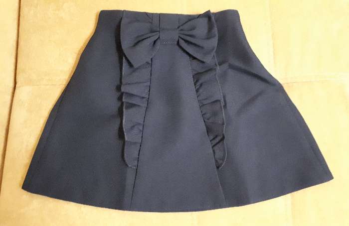 Фотография покупателя товара Школьная юбка для девочки, рост 134 -140 см, цвет синий - Фото 3