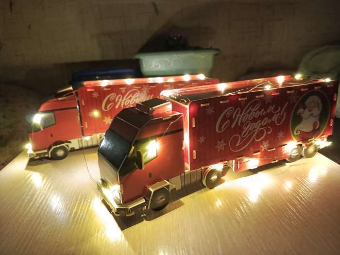 Фотография покупателя товара УЦЕНКА (Вмятины на деталях) 3D Конструктор «Новогоднее путешествие», гирлянда - Фото 3