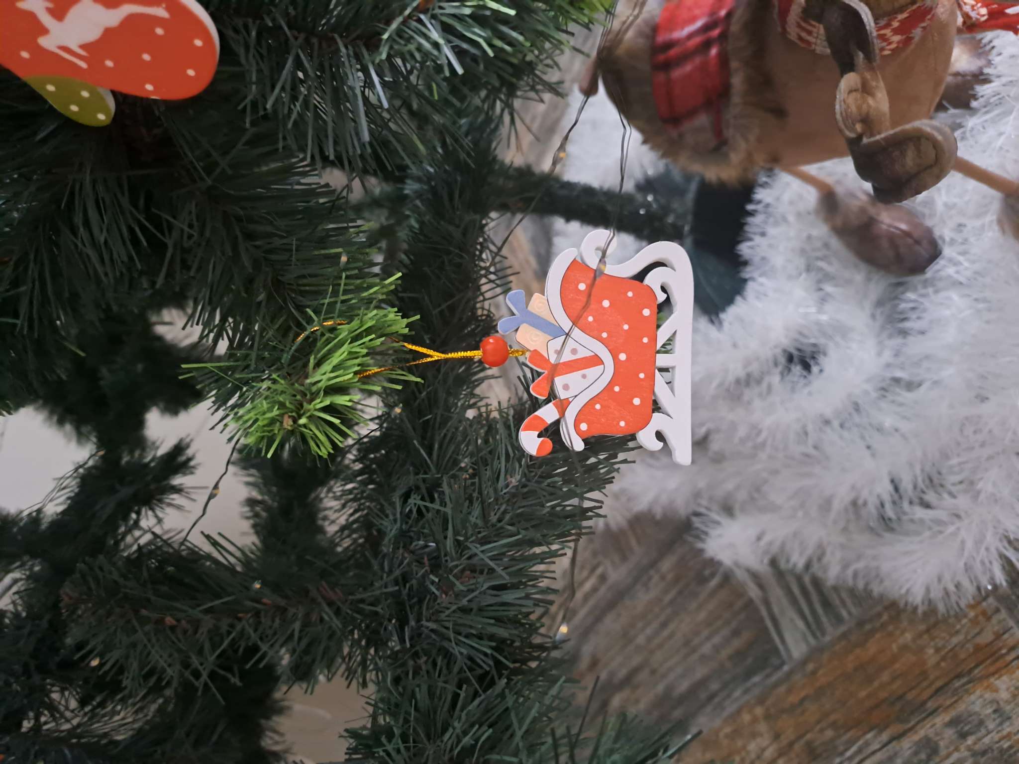 Фотография покупателя товара Елочная игрушка «Сани с подарками» - Фото 1