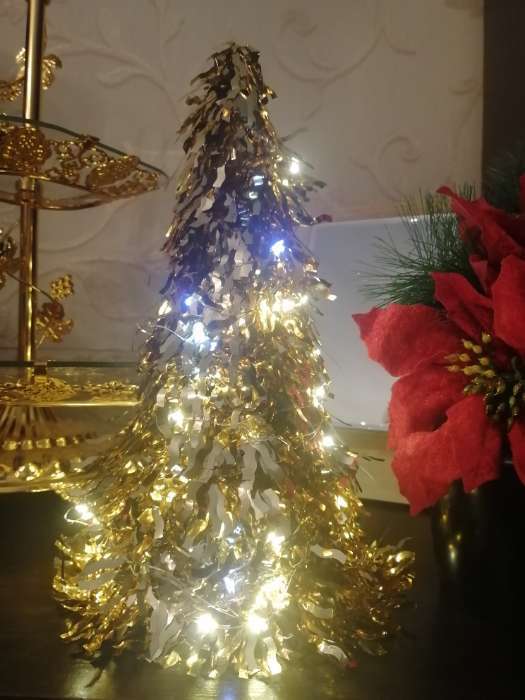 Фотография покупателя товара Гирлянда «Нить» 5 м роса, IP20, серебристая нить, 50 LED, мерцание белым, батарейки AAх3 (нет в комплекте), свечение белое - Фото 2