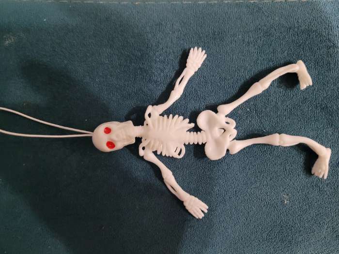 Фотография покупателя товара Прикол «Скелет», резиновый, светоотражающий - Фото 1