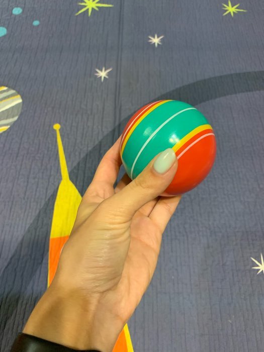 Фотография покупателя товара Мяч, диаметр 7,5 см, цвета МИКС - Фото 1