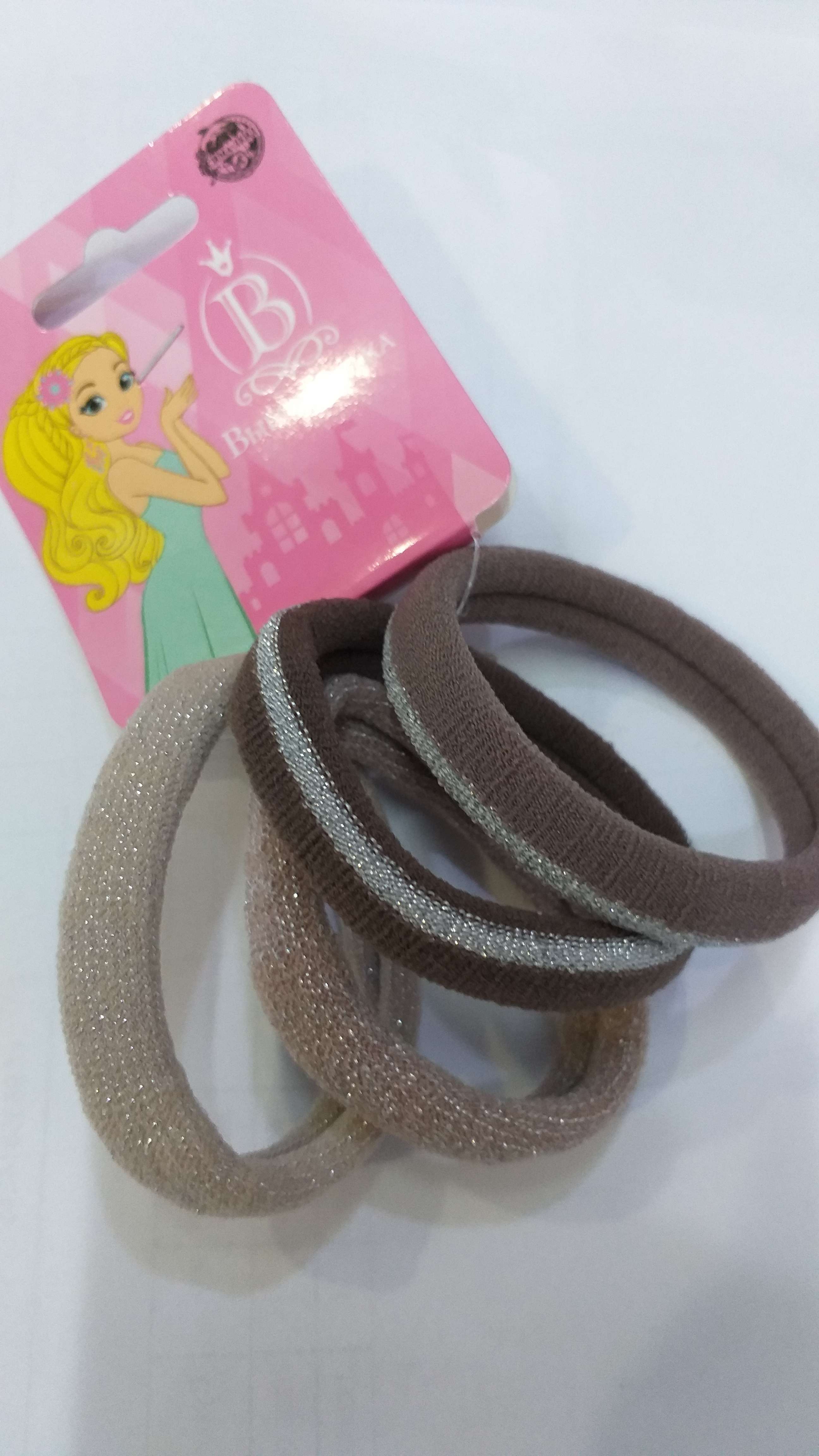 Фотография покупателя товара Резинка для волос "Иней" (набор 4 шт) коричневые оттенки - Фото 1