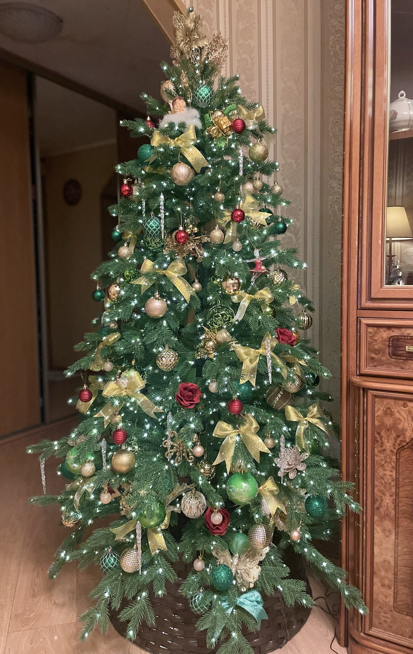 Фотография покупателя товара Ёлочные игрушки «Агнет», шары новогодние, d=6 см, набор 12 шт., полосы, зелёный - Фото 1