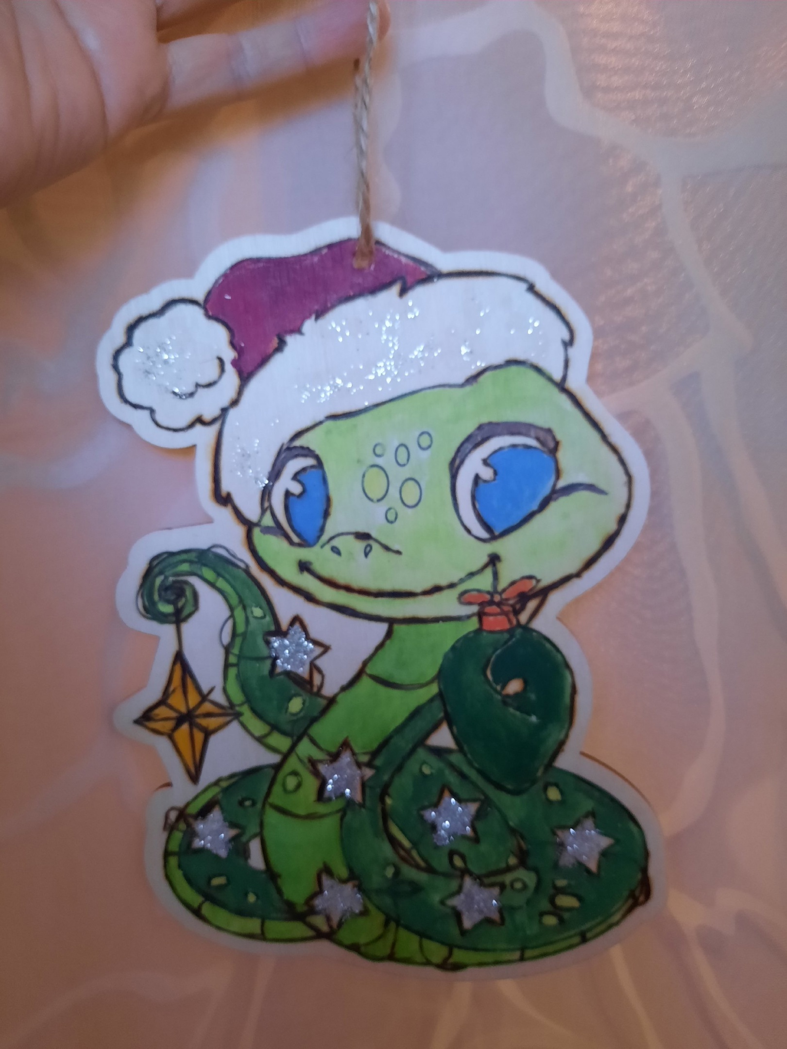 Фотография покупателя товара Доска для выжигания на новый год. Заготовка для творчества «Змея», 18.5 х 13.5 см - Фото 1