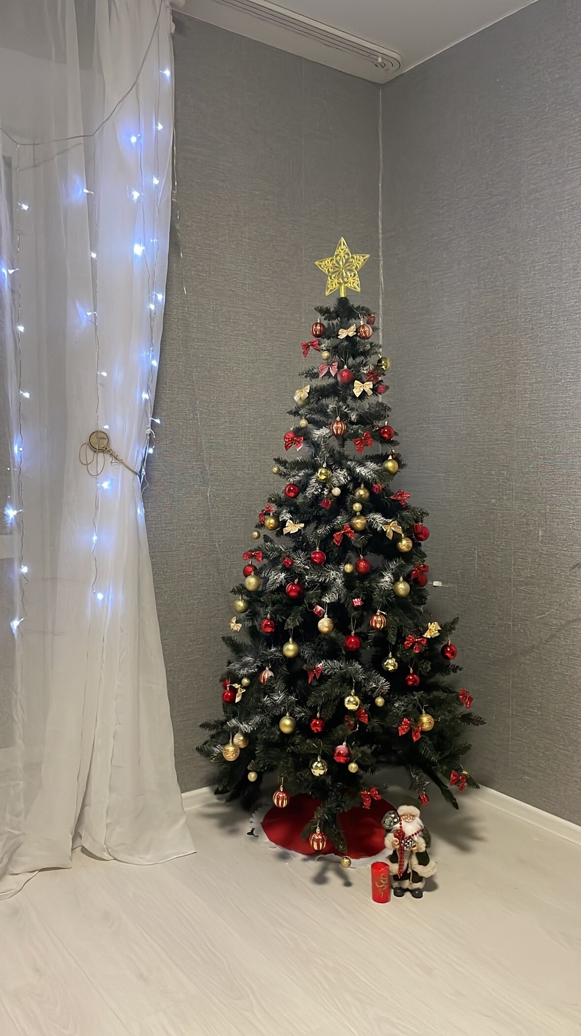 Фотография покупателя товара Звезда на ёлку (верхушка), узорчатая, 18.5×19 см, золотистый - Фото 1