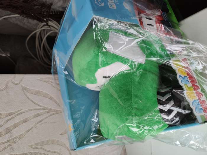 Фотография покупателя товара Трактор мягкая игрушка, цвет зелёный - Фото 1